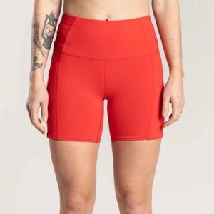 Oiselle Pocket Jogger Shorts Red Size 4 running tights